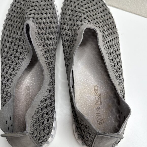 Ilse Jacobsen Hornbaek Tulip 139 Perforated Slip-On Sneaker Grey Size 8.5 EU39 - Picture 9 of 11